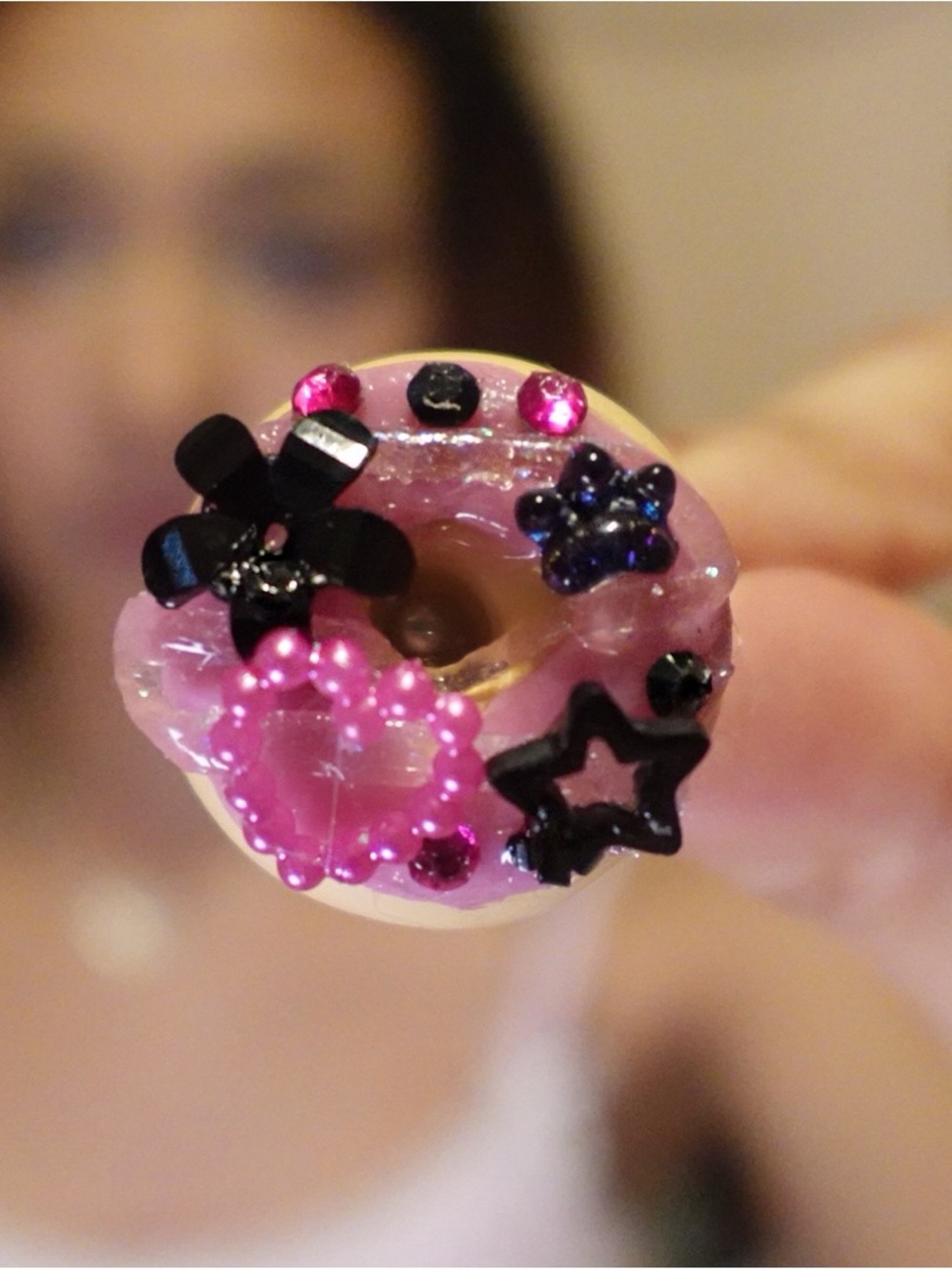 Handmade Mcbling y2k inspired donut ring 🎀🍩